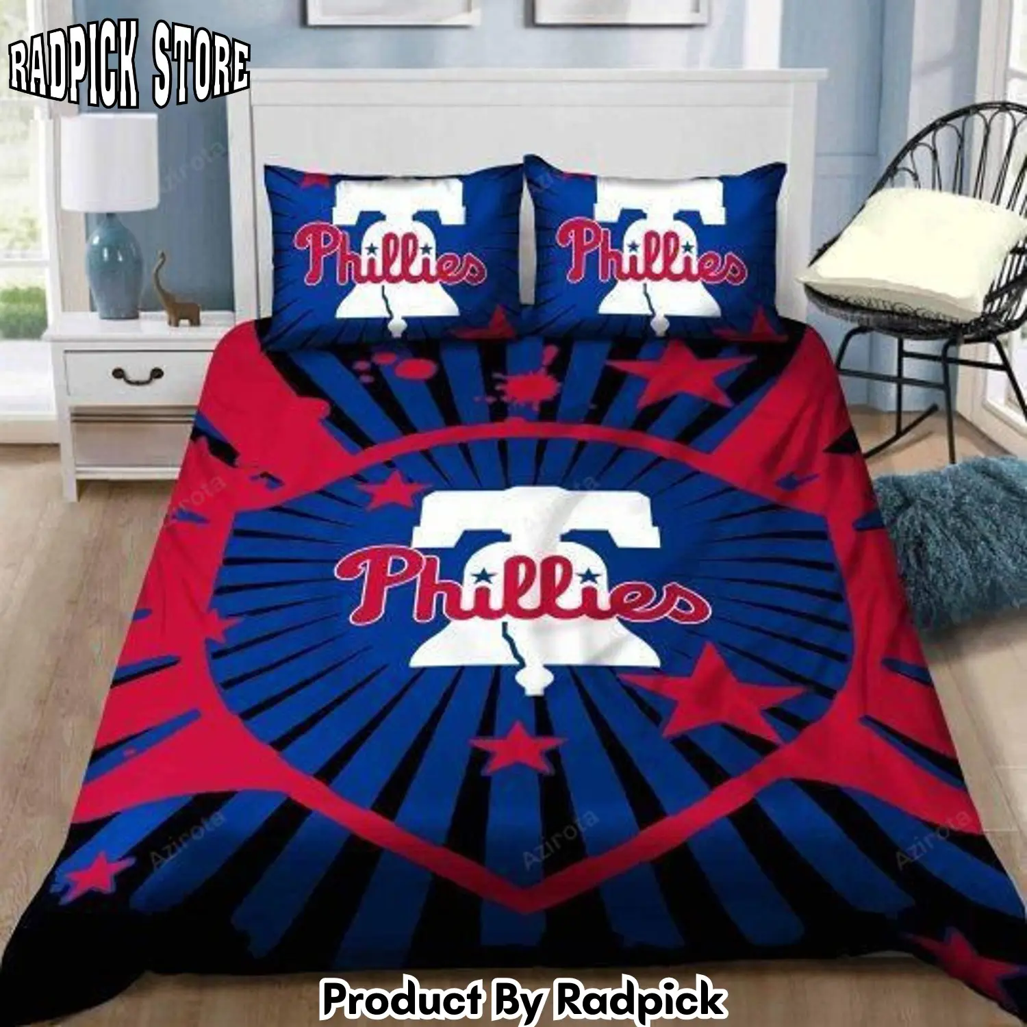 Radpick v6 philadelphia phillies b060931 bedding set duvet cover pillow cases decor home rp327491